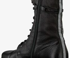 Omoda 16986 bottines à lacets en noir -Bottes Femme Soldes 101093 3
