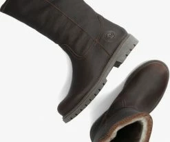 Panama jack bambina b82 bottes hautes en marron -Bottes Femme Soldes 102426 5