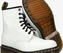 Dr martens 1460 w bottines à lacets en blanc -Bottes Femme Soldes 105918 4