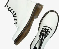Dr martens 1460 w bottines à lacets en blanc -Bottes Femme Soldes 105918 5