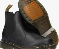 Dr martens 2976 vegan bottines chelsea en noir -Bottes Femme Soldes 109257 4