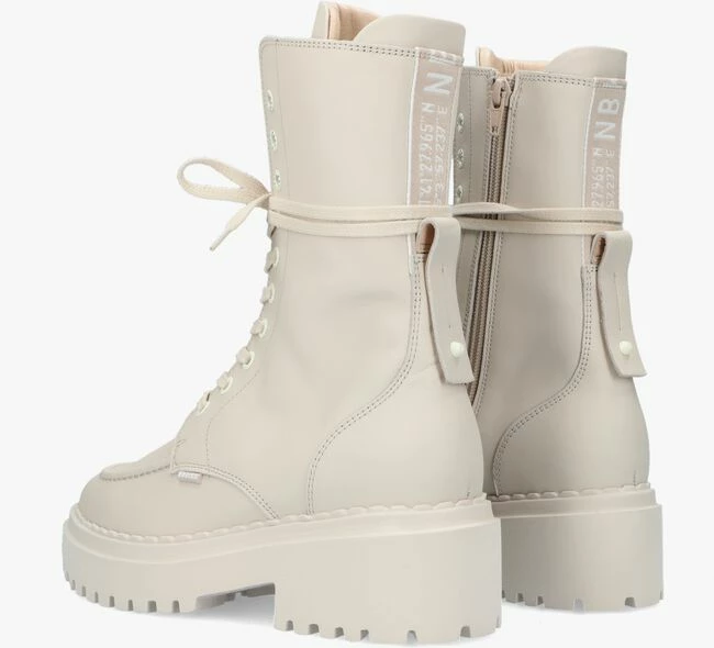 Nubikk fae aubine bottines à lacets en blanc 3 Nubikk fae aubine bottines à lacets en blanc – Image 3