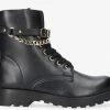 Guess nina bottines à lacets en noir 12 Guess nina bottines à lacets en noir -Bottes Femme Soldes 112564 2