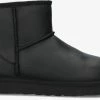 Ugg w classic mini bottes fourrure en noir -Bottes Femme Soldes 112599 2