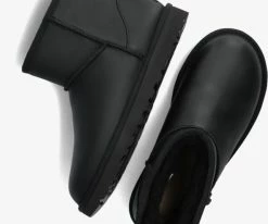 Ugg w classic mini bottes fourrure en noir -Bottes Femme Soldes 112599 5