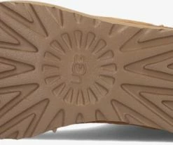 Ugg w classic zip mini bottes fourrure en cognac -Bottes Femme Soldes 112608 4