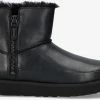 Ugg w classic zip mini bottes fourrure en noir -Bottes Femme Soldes 112610 2