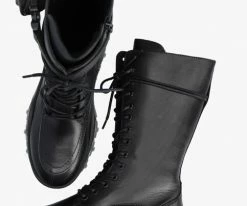 Bronx jaxstar 14187 bottines à lacets en noir -Bottes Femme Soldes 114243 5