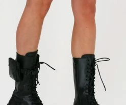 Bronx jaxstar 14187 bottines à lacets en noir -Bottes Femme Soldes 114243 8