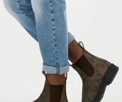 Blundstone dress boot dames bottines chelsea en taupe -Bottes Femme Soldes 114753 8