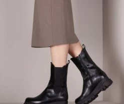 Notre-v 10b-202 bottines chelsea en noir 11 Notre-v 10b-202 bottines chelsea en noir -Bottes Femme Soldes 115535 7