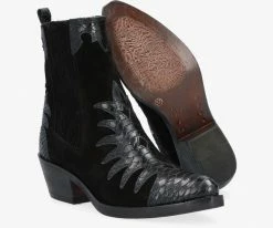 Verton sarto200 santiags en noir -Bottes Femme Soldes 115972 5