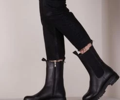 Notre-v 753008 bottines chelsea en noir -Bottes Femme Soldes 117257 7