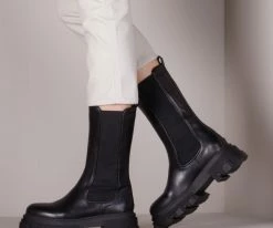 Notre-v 01-574 bottines chelsea en noir 11 Notre-v 01-574 bottines chelsea en noir -Bottes Femme Soldes 117758 7