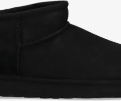 Ugg w classic ultra mini bottes fourrure en noir