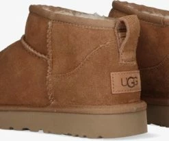 Ugg w classic ultra mini bottes fourrure en camel -Bottes Femme Soldes 118092 3