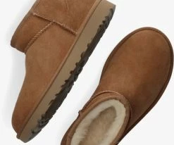 Ugg w classic ultra mini bottes fourrure en camel -Bottes Femme Soldes 118092 4