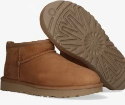 Ugg w classic ultra mini bottes fourrure en camel -Bottes Femme Soldes 118092 5