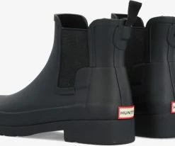 Hunter womens refined slim fit bottes en caoutchouc en noir -Bottes Femme Soldes 119006 3