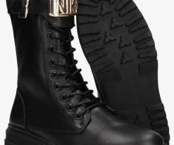 Nikkie lynn boots bottines à lacets en noir -Bottes Femme Soldes 120806 4