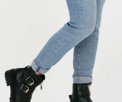 Omoda lpmonk-01 biker boots en noir 11 Omoda lpmonk-01 biker boots en noir -Bottes Femme Soldes 121670 8