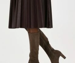 Unisa niqui bottes hautes en taupe 11 Unisa niqui bottes hautes en taupe -Bottes Femme Soldes 121949 8