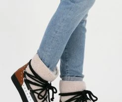 Inuikii curly rock bottillons en blanc -Bottes Femme Soldes 122413 8