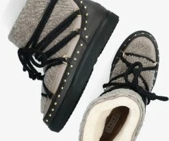 Inuikii curly rock bottillons en taupe 10 Inuikii curly rock bottillons en taupe -Bottes Femme Soldes 122414 5