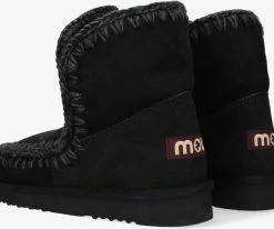 Mou eskimo 18 bottes fourrure en noir -Bottes Femme Soldes 123241 3