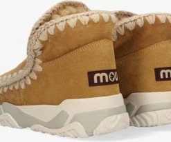 Mou eskimo trainer bottes fourrure en camel -Bottes Femme Soldes 123248 3
