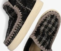 Mou eskimo sneaker bottes fourrure en noir -Bottes Femme Soldes 123255 5