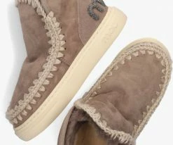 Mou eskimo sneaker bottes fourrure en gris -Bottes Femme Soldes 123256 5