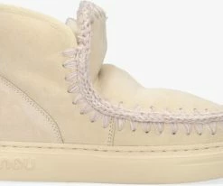 Mou eskimo sneaker bottes fourrure en beige