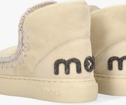 Mou eskimo sneaker bottes fourrure en beige -Bottes Femme Soldes 123257 3