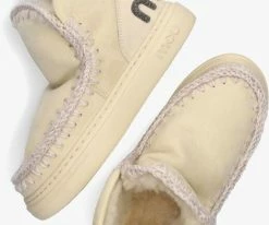 Mou eskimo sneaker bottes fourrure en beige -Bottes Femme Soldes 123257 5