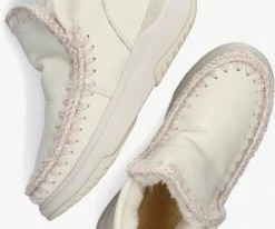 Mou eskimo jogger bottes fourrure en blanc -Bottes Femme Soldes 123259 5