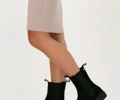 Fred de la bretoniere 181010105 bottines chelsea en noir -Bottes Femme Soldes 200047 8