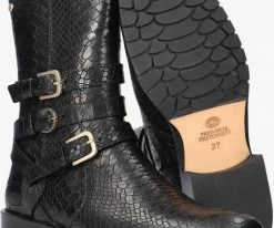 Fred de la bretoniere 181010109 biker boots en noir 8 Fred de la bretoniere 181010109 biker boots en noir -Bottes Femme Soldes 200051 4