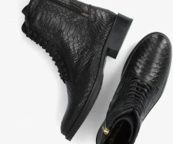 Fred de la bretoniere 184010073 bottines à lacets en noir 10 Fred de la bretoniere 184010073 bottines à lacets en noir -Bottes Femme Soldes 200064 5