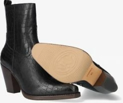 Shabbies 183020246 santiags en noir -Bottes Femme Soldes 200114 4