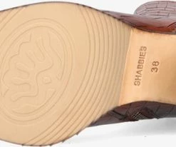 Shabbies 183020246 santiags en cognac -Bottes Femme Soldes 200115 4
