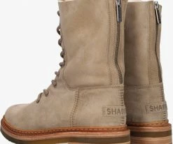 Shabbies 184020133 bottines à lacets en beige -Bottes Femme Soldes 200135 3