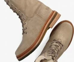 Shabbies 184020133 bottines à lacets en beige -Bottes Femme Soldes 200135 5