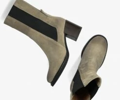 Shabbies 183020258 bottines chelsea en beige -Bottes Femme Soldes 200151 5