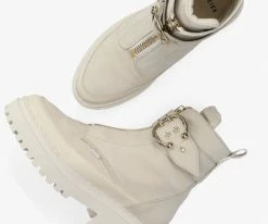 Nubikk fae ray bottillons en blanc -Bottes Femme Soldes 200193 5