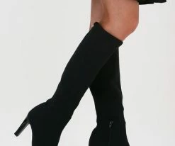 Notre-v 27480 bottes hautes en noir 11 Notre-v 27480 bottes hautes en noir -Bottes Femme Soldes 200274 8