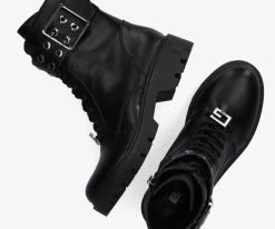 Guess riter bottines à lacets en noir -Bottes Femme Soldes 200410 5