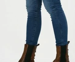 Omoda p22203 bottines chelsea en cognac -Bottes Femme Soldes 200768 8