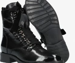 Omoda p22213 bottines à lacets en noir -Bottes Femme Soldes 200769 4