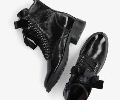 Omoda p22213 bottines à lacets en noir -Bottes Femme Soldes 200769 5